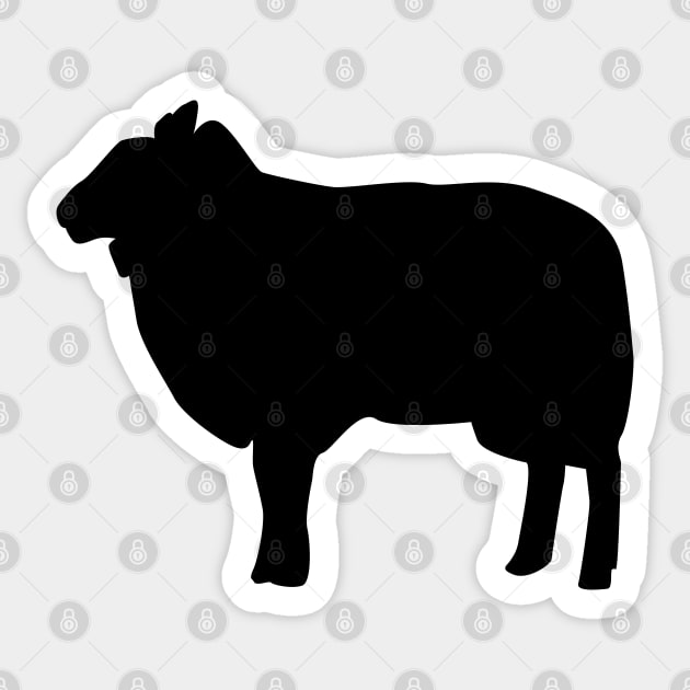 Sheep Silhouette Sticker by KC Happy Shop